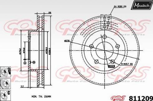 Maxtech 811209.6980 - Kočioni disk www.molydon.hr