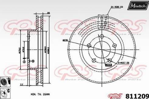 Maxtech 811209.6060 - Kočioni disk www.molydon.hr