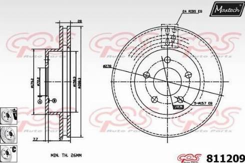 Maxtech 811209.6880 - Kočioni disk www.molydon.hr