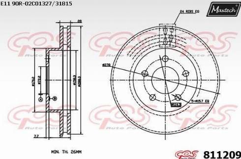 Maxtech 811209.0000 - Kočioni disk www.molydon.hr