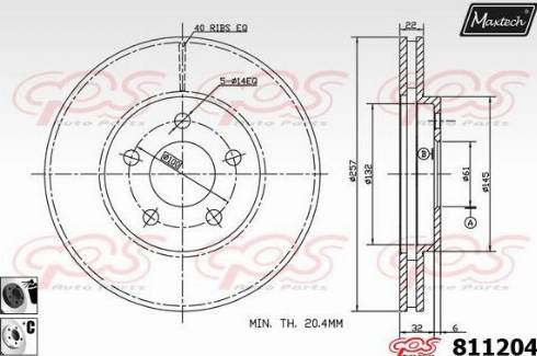 Maxtech 811204.6060 - Kočioni disk www.molydon.hr