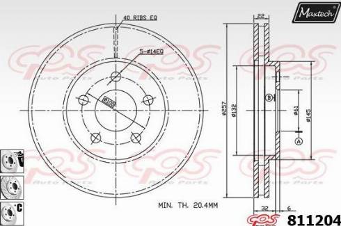 Maxtech 811204.6880 - Kočioni disk www.molydon.hr