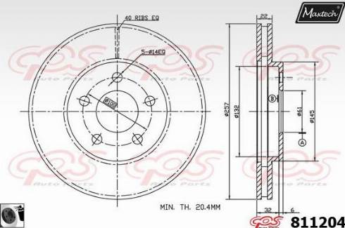 Maxtech 811204.0060 - Kočioni disk www.molydon.hr