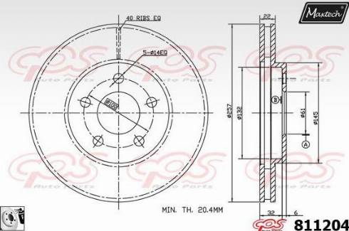 Maxtech 811204.0080 - Kočioni disk www.molydon.hr