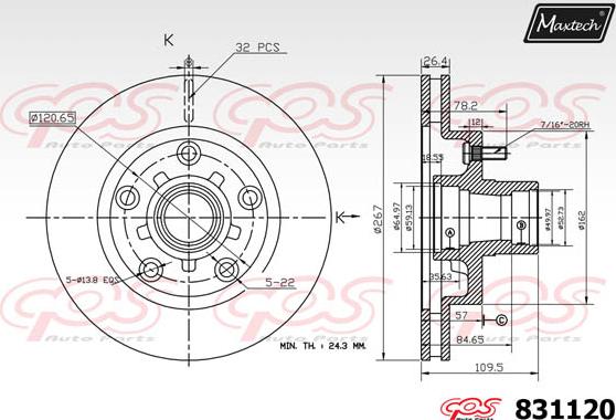 Maxtech 811204 - Kočioni disk www.molydon.hr