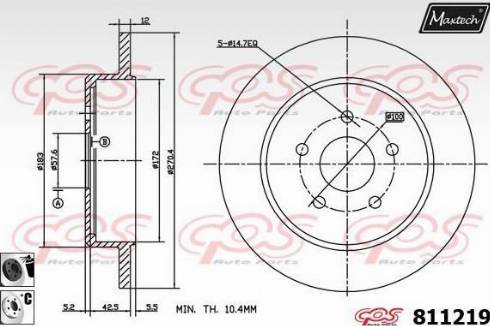 Maxtech 811219.6060 - Kočioni disk www.molydon.hr