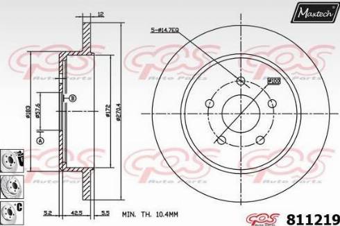 Maxtech 811219.6880 - Kočioni disk www.molydon.hr