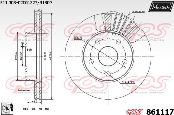 Maxtech 811219 - Kočioni disk www.molydon.hr