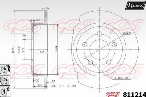 Maxtech 811214.6980 - Kočioni disk www.molydon.hr