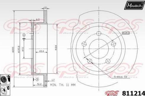 Maxtech 811214.6060 - Kočioni disk www.molydon.hr