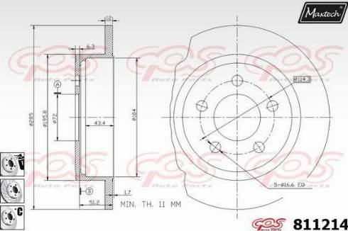 Maxtech 811214.6880 - Kočioni disk www.molydon.hr