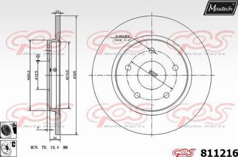 Maxtech 811216.6060 - Kočioni disk www.molydon.hr