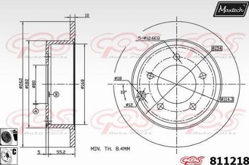 Maxtech 811218.6060 - Kočioni disk www.molydon.hr