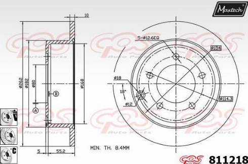 Maxtech 811218.6880 - Kočioni disk www.molydon.hr