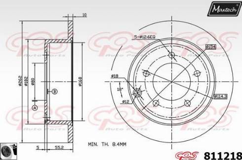 Maxtech 811218.0060 - Kočioni disk www.molydon.hr