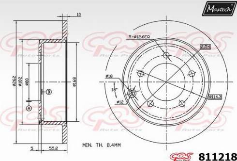 Maxtech 811218.0000 - Kočioni disk www.molydon.hr