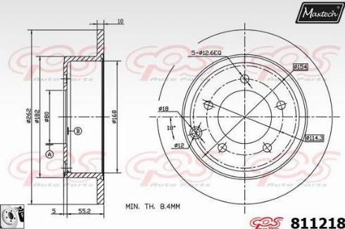 Maxtech 811218.0080 - Kočioni disk www.molydon.hr