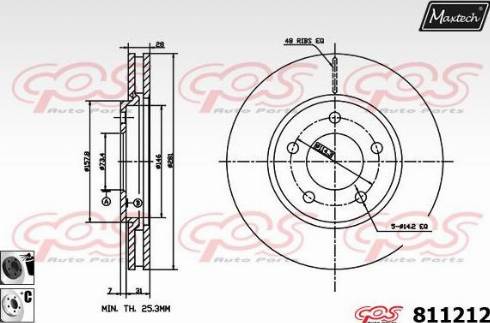 Maxtech 811212.6060 - Kočioni disk www.molydon.hr