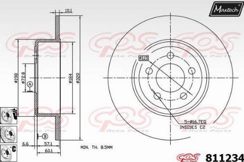 Maxtech 811234.6880 - Kočioni disk www.molydon.hr