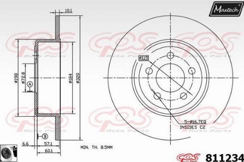 Maxtech 811234.0060 - Kočioni disk www.molydon.hr