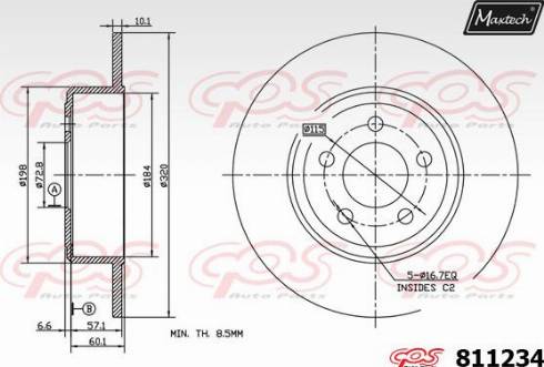 Maxtech 811234.0000 - Kočioni disk www.molydon.hr