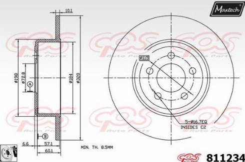 Maxtech 811234.0080 - Kočioni disk www.molydon.hr