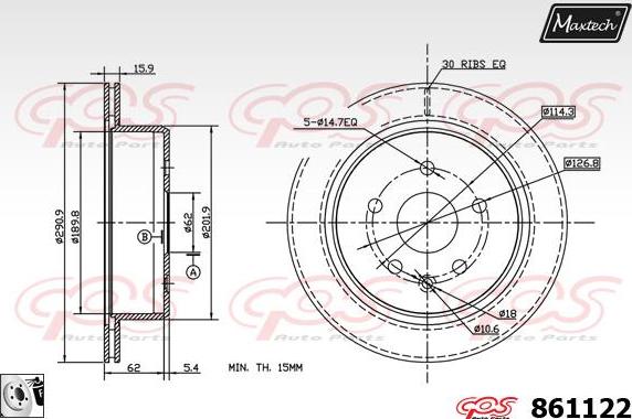 Maxtech 811234 - Kočioni disk www.molydon.hr