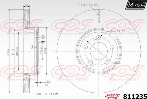 Maxtech 811235.0000 - Kočioni disk www.molydon.hr