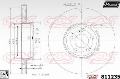 Maxtech 811235.0080 - Kočioni disk www.molydon.hr