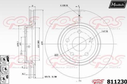 Maxtech 811230.6980 - Kočioni disk www.molydon.hr