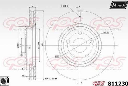 Maxtech 811230.0060 - Kočioni disk www.molydon.hr