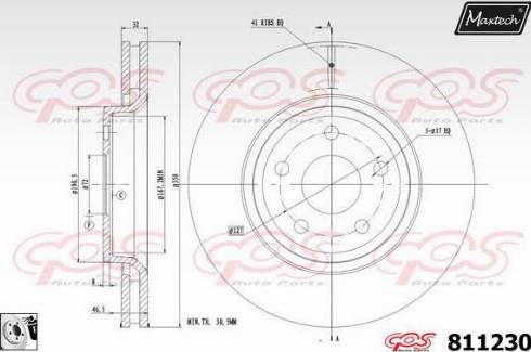 Maxtech 811230.0080 - Kočioni disk www.molydon.hr