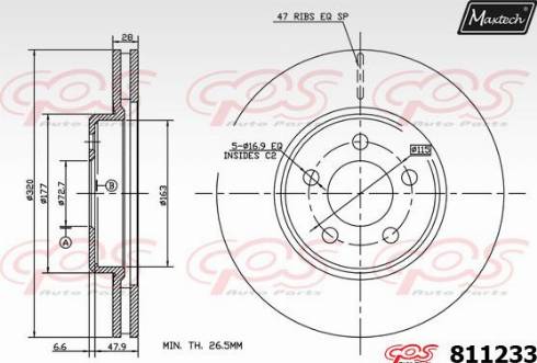 Maxtech 811233.0000 - Kočioni disk www.molydon.hr