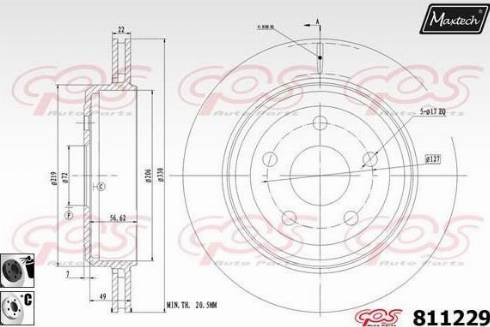 Maxtech 811229.6060 - Kočioni disk www.molydon.hr