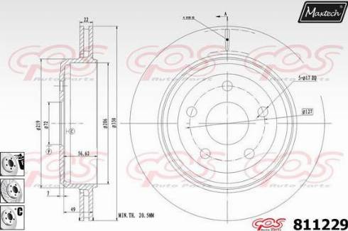 Maxtech 811229.6880 - Kočioni disk www.molydon.hr