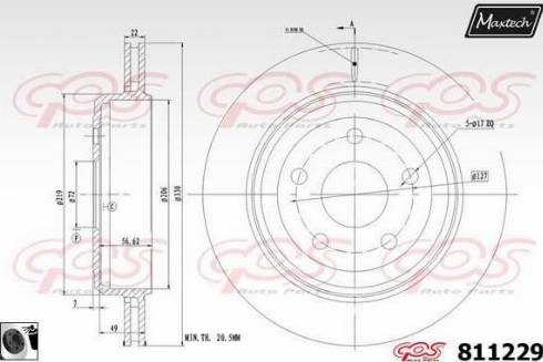 Maxtech 811229.0060 - Kočioni disk www.molydon.hr