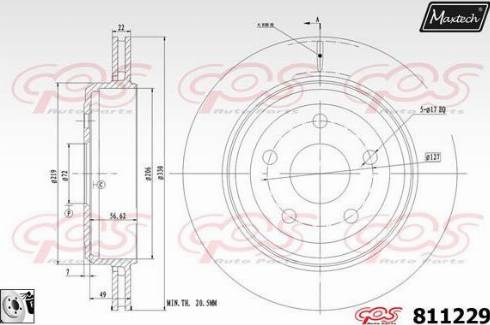 Maxtech 811229.0080 - Kočioni disk www.molydon.hr