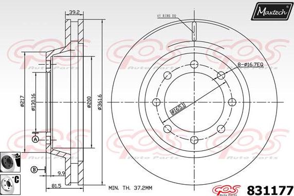 Maxtech 811229 - Kočioni disk www.molydon.hr