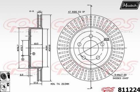 Maxtech 811224.6060 - Kočioni disk www.molydon.hr