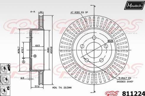 Maxtech 811224.6980 - Kočioni disk www.molydon.hr