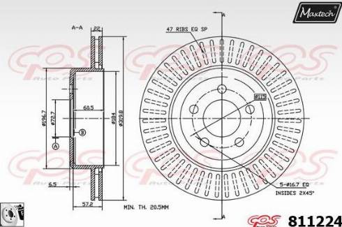 Maxtech 811224.0080 - Kočioni disk www.molydon.hr