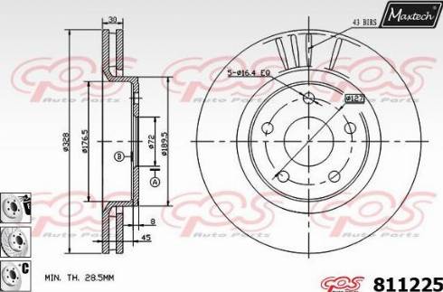 Maxtech 811225.6980 - Kočioni disk www.molydon.hr