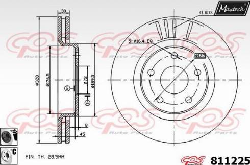 Maxtech 811225.6060 - Kočioni disk www.molydon.hr