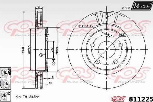 Maxtech 811225.6880 - Kočioni disk www.molydon.hr