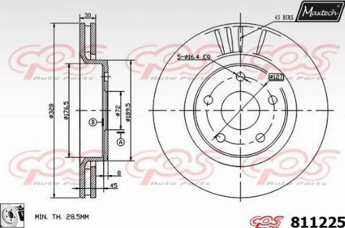 Maxtech 811225.0080 - Kočioni disk www.molydon.hr