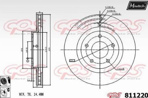 Maxtech 811220.6060 - Kočioni disk www.molydon.hr