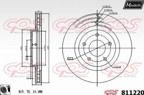 Maxtech 811220.0060 - Kočioni disk www.molydon.hr