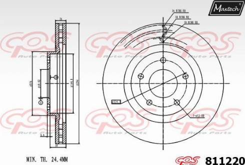 Maxtech 811220.0000 - Kočioni disk www.molydon.hr