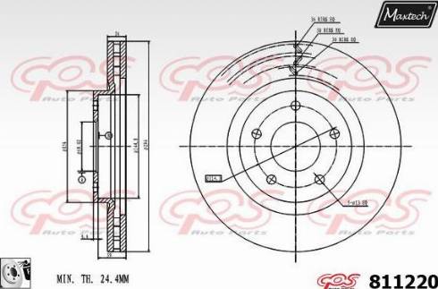 Maxtech 811220.0080 - Kočioni disk www.molydon.hr