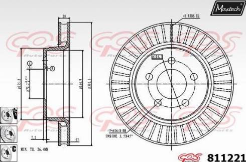 Maxtech 811221.6980 - Kočioni disk www.molydon.hr